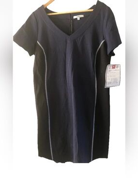Rebel Wilson stretch navy/black Womens stitch dress 1x Plus Sz new prototype